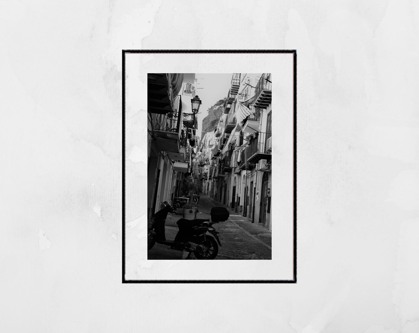 Cefalù Sicily Black And White Print Italy Street Photography