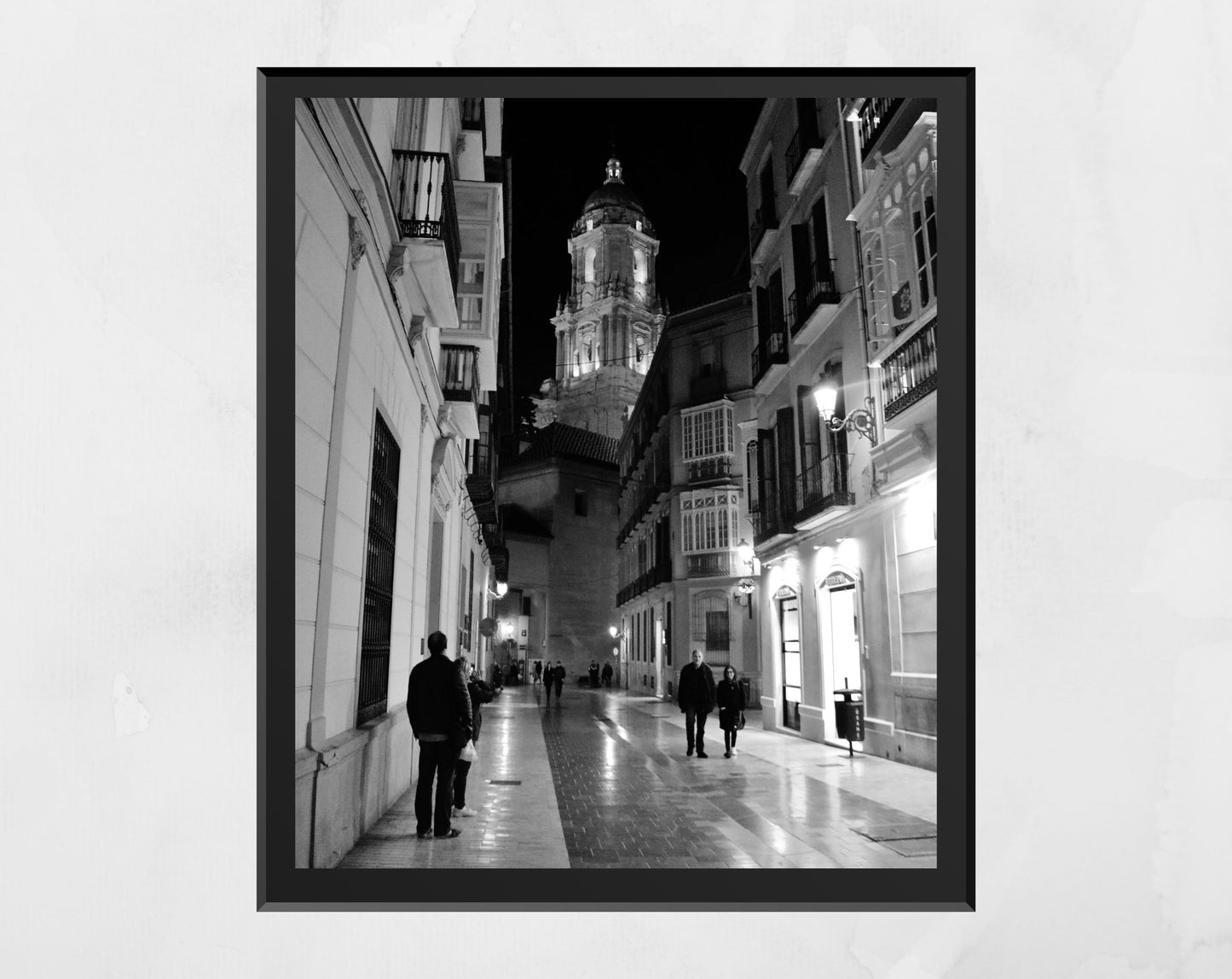 Malaga Spain Black And White Photography Print