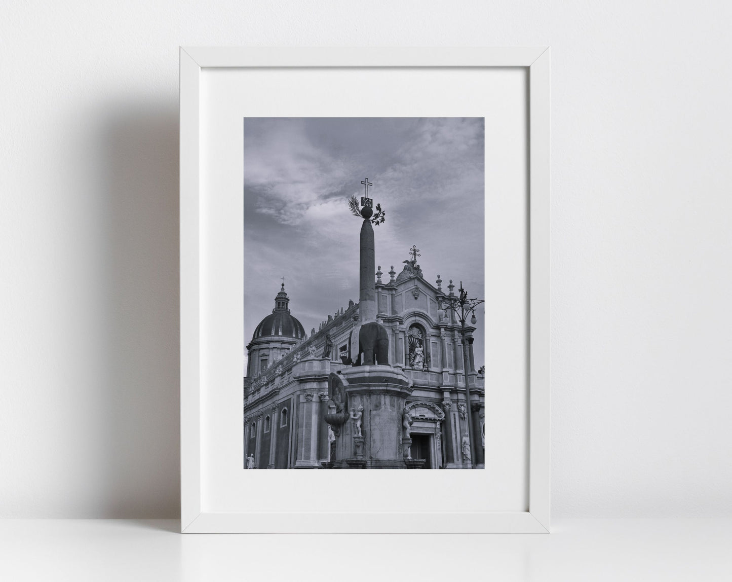 Catania Sicily Black And White Photography Print