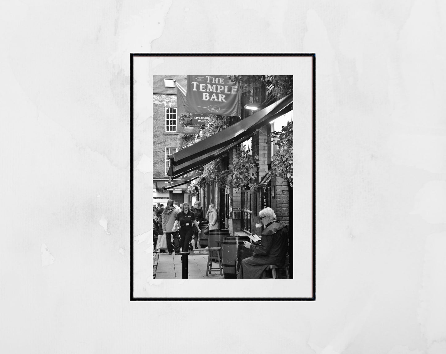 Temple Bar Art Irish Pub Decor Dublin Black And White Photography