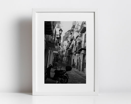 Cefalù Sicily Black And White Print Italy Street Photography