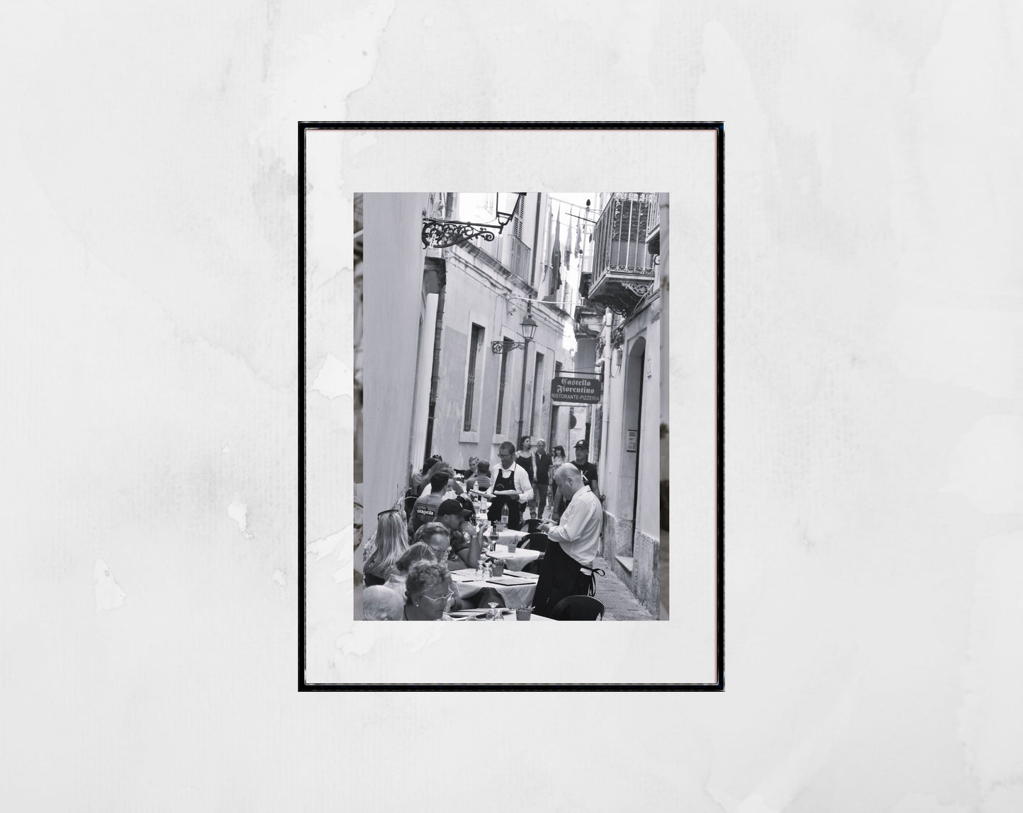 Syracuse Sicily Black And White Photography Print Italian Restaurant Decor