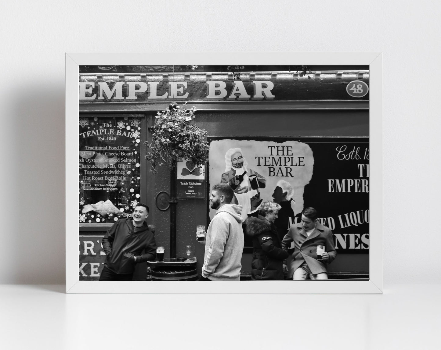 Irish Pub Art Temple Bar Black And White Print Dublin Photography