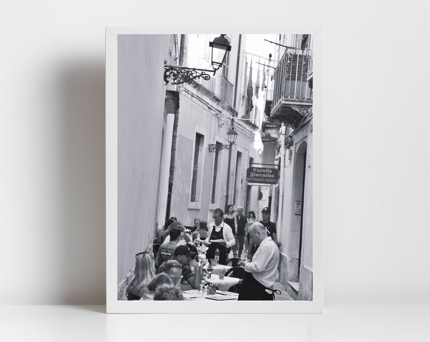 Syracuse Sicily Black And White Photography Print Italian Restaurant Decor