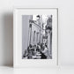 Syracuse Sicily Black And White Photography Print Italian Restaurant Decor