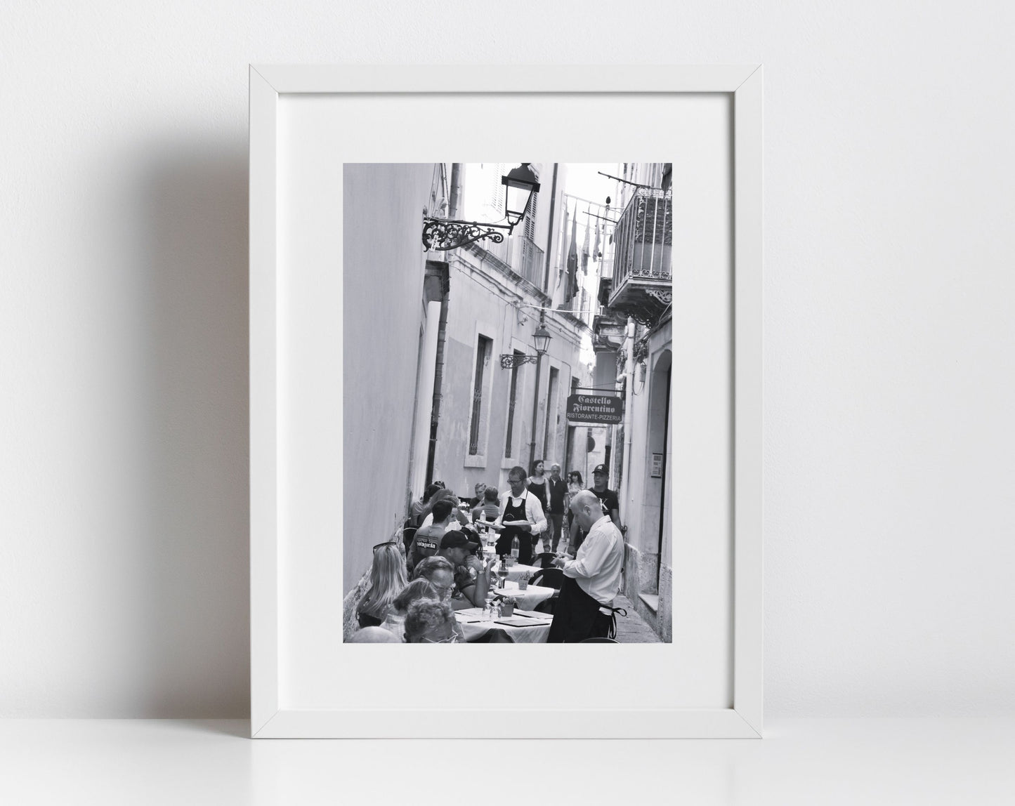 Syracuse Sicily Black And White Photography Print Italian Restaurant Decor