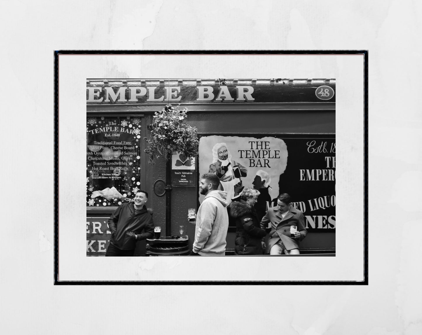 Irish Pub Art Temple Bar Black And White Print Dublin Photography