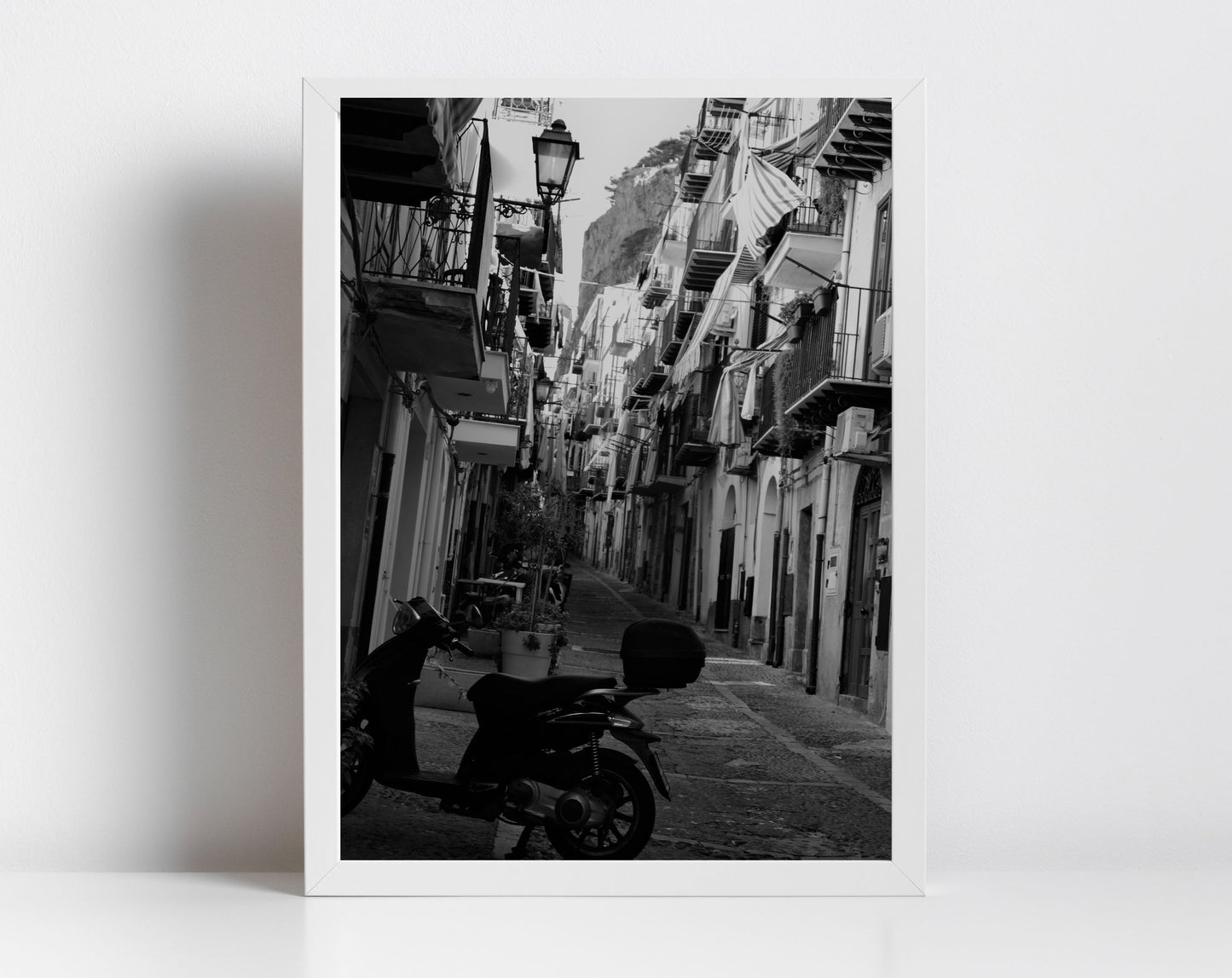 Cefalù Sicily Black And White Print Italy Street Photography