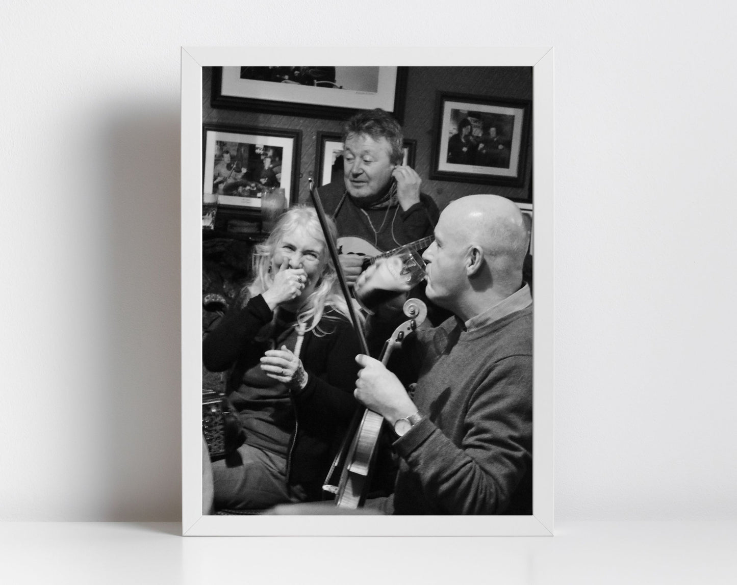 Irish Music Poster The Cobblestone Dublin Black And White Photography