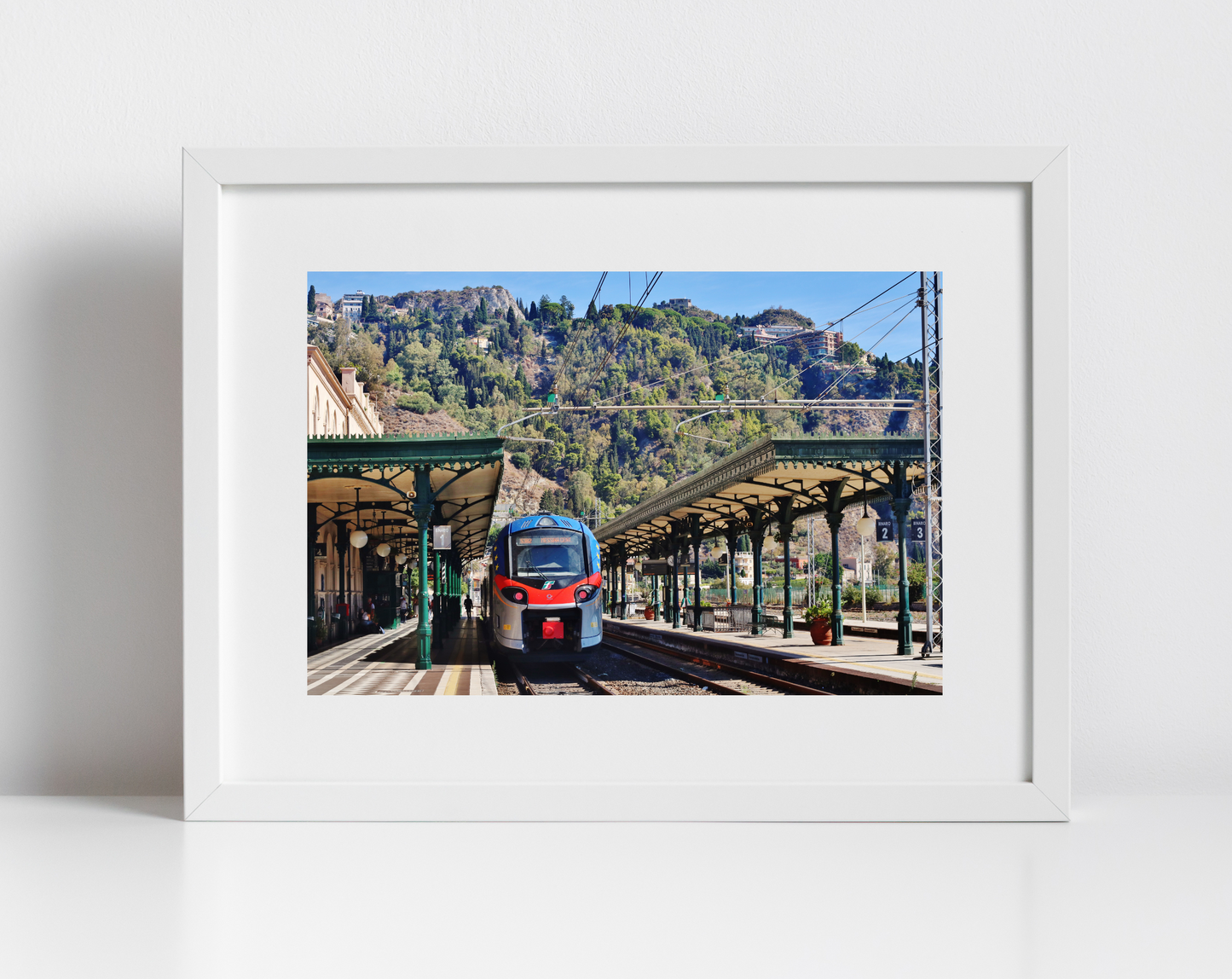 Taormina-Giardini Sicily Photography Print Railway Poster