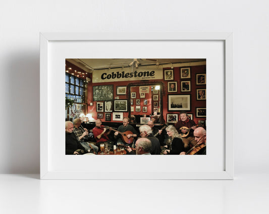 The Cobblestone Dublin Photography Irish Music Poster