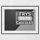 Fry's Chocolate Black And White Print Vintage Candy Poster