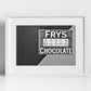 Fry's Chocolate Black And White Print Vintage Candy Poster