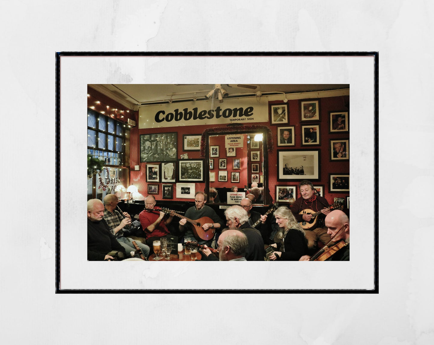 The Cobblestone Dublin Photography Irish Music Poster