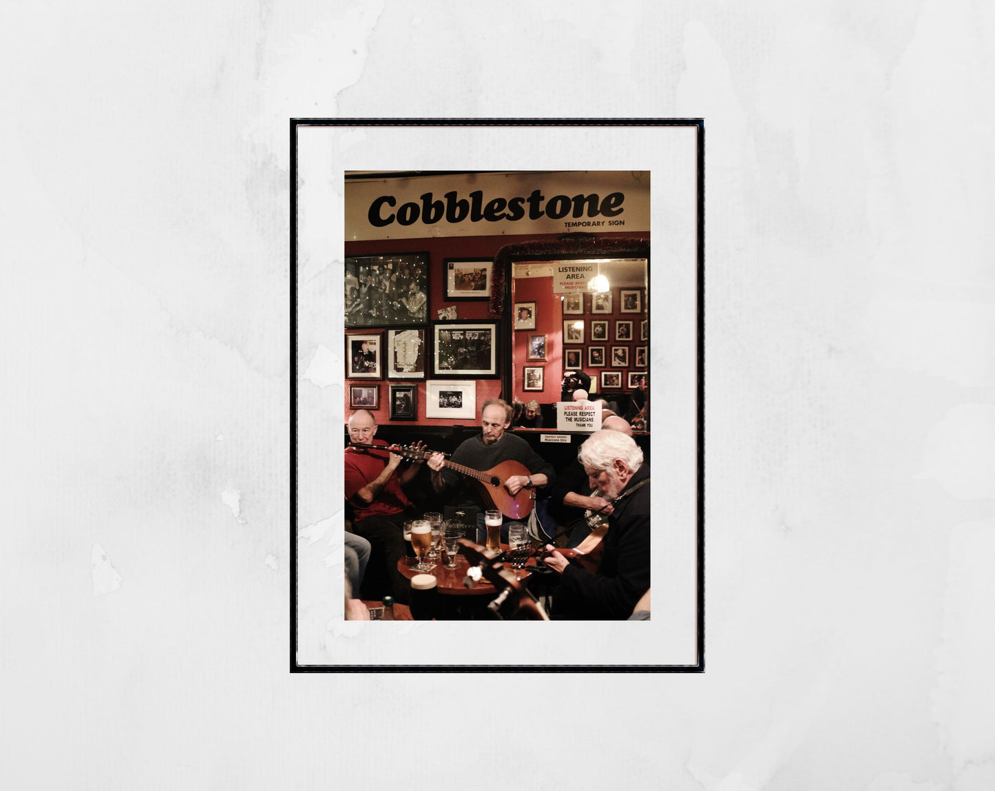 The Cobblestone Dublin Photography Irish Traditional Music Poster