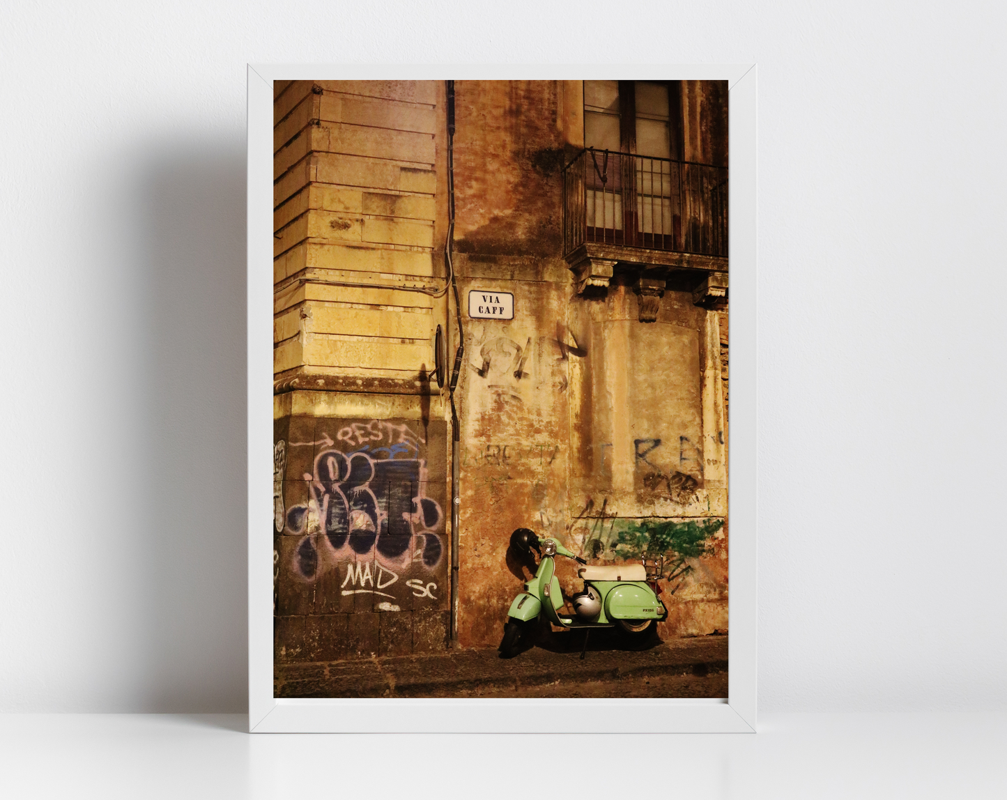 Catania Sicily Print Vespa Poster Street Photography