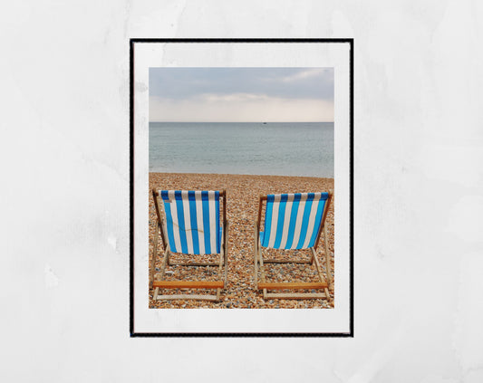 Deck Chair Wall Art Brighton Beach Photography Print