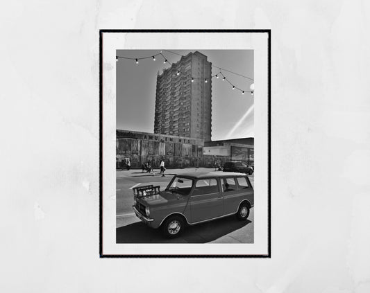 Margate Black And White Print Brutalist Wall Art