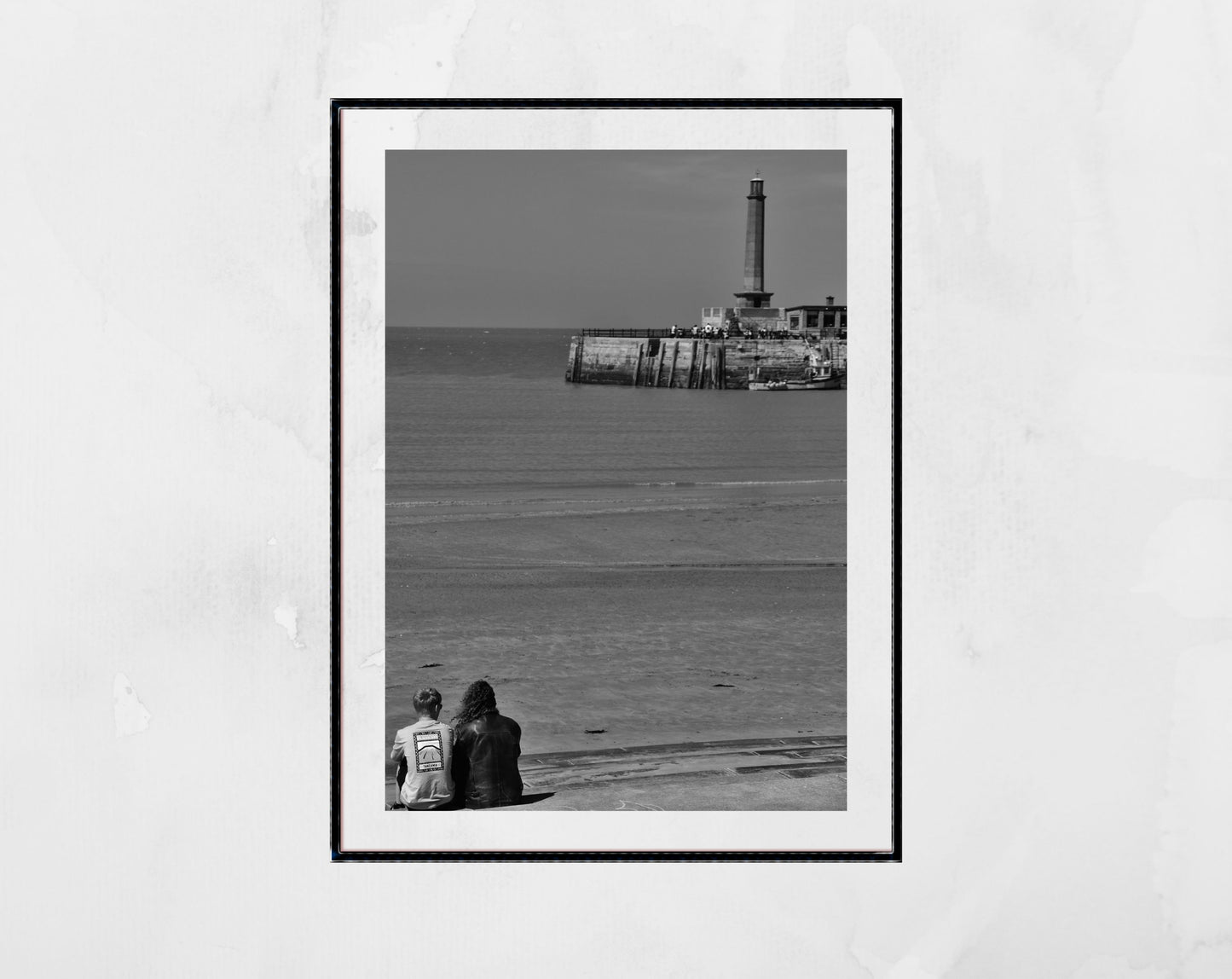 Margate Lighthouse Black And White Photography Print
