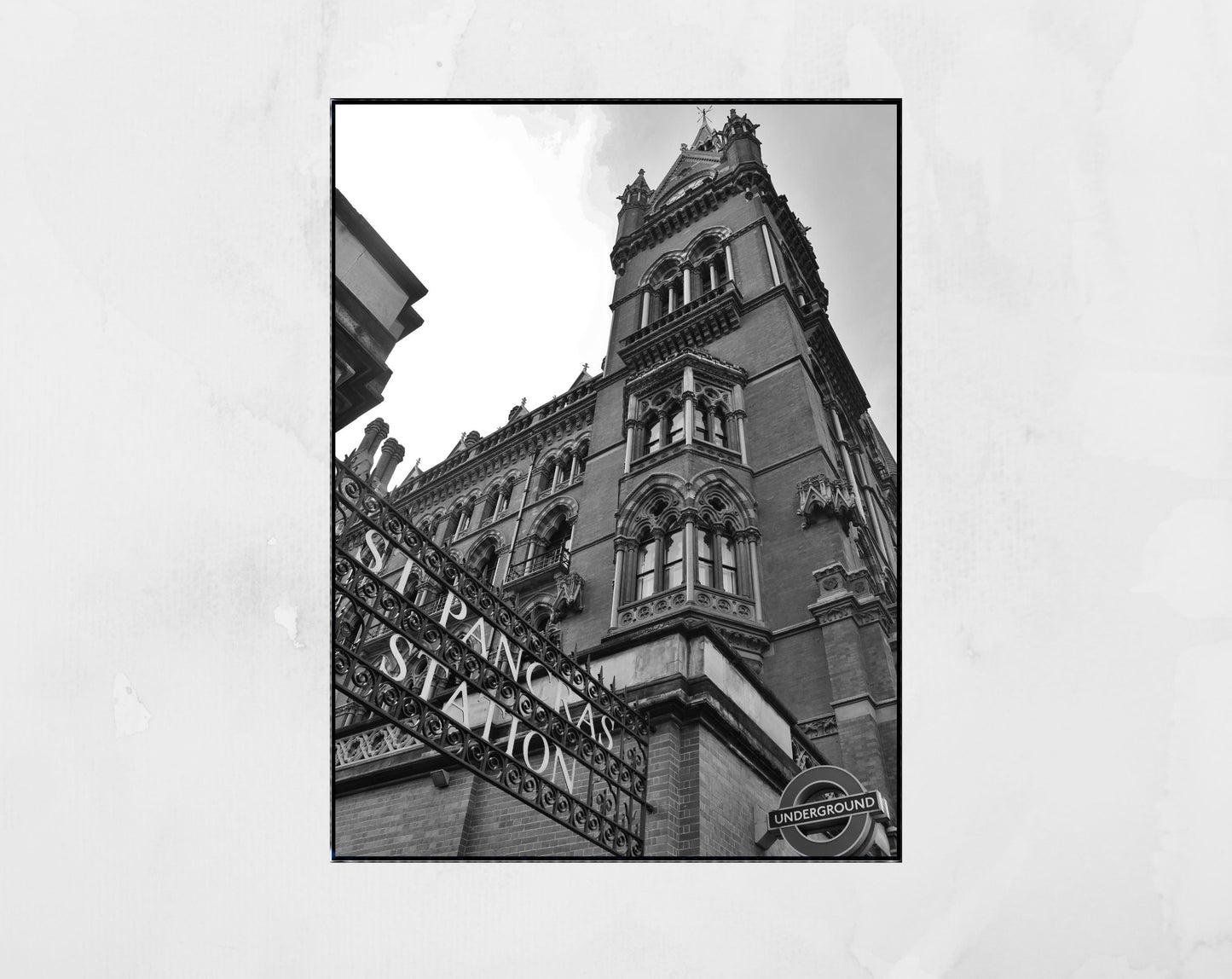 London Print St Pancras Station Black And White Photography