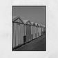 Brighton Poster Hove Beach Huts Black And White Photography