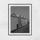 Brighton Poster Hove Beach Huts Black And White Photography