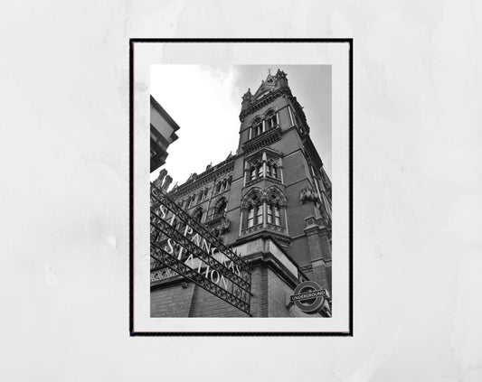 London Print St Pancras Station Black And White Photography