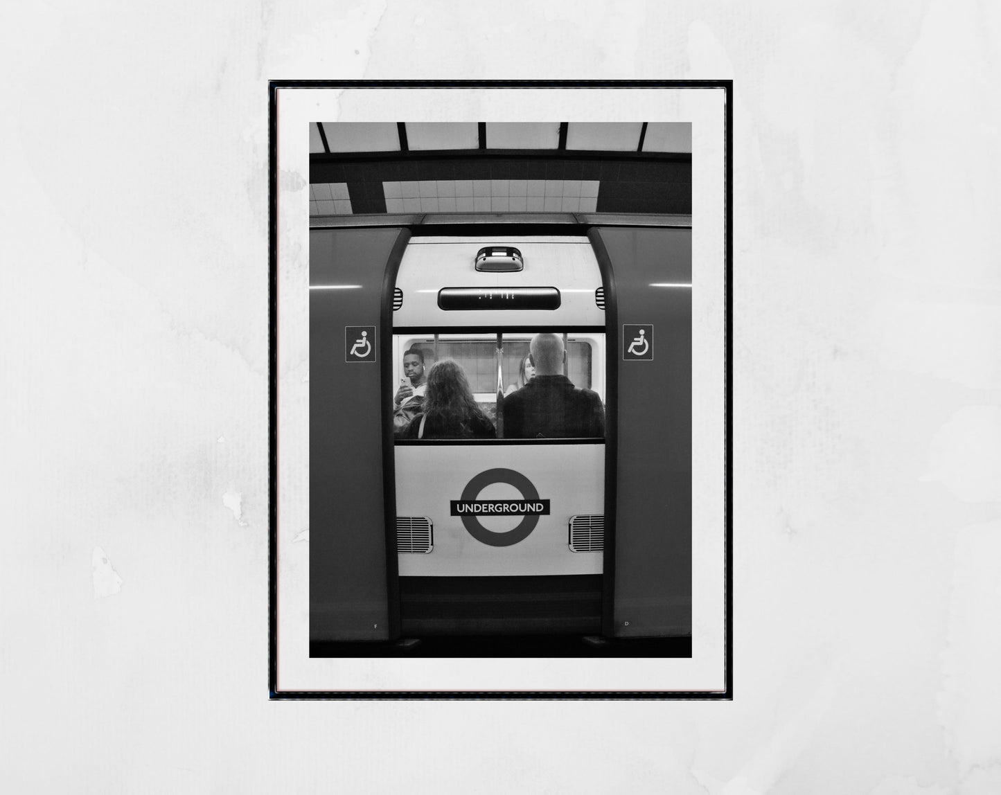 London Underground Black And White Photography Wall Art