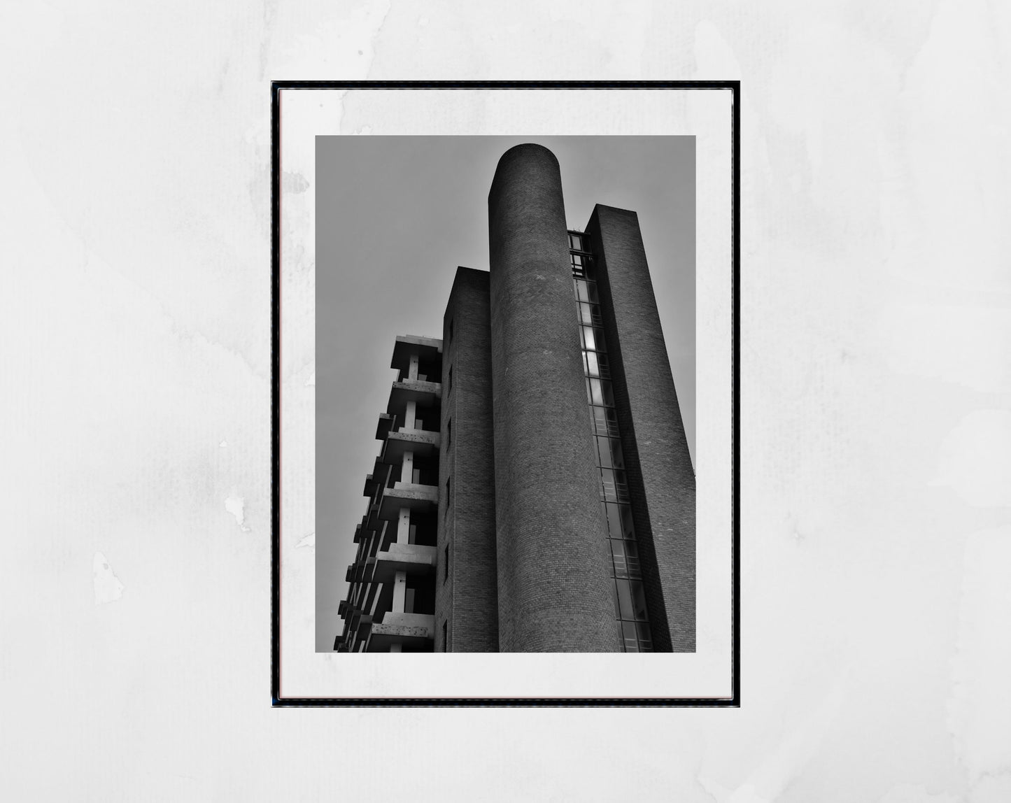 Brutalist Wall Art Folkestone Black And White Photography Print