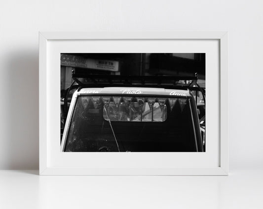 Palermo Sicily Wall Art Black And White Italy Taxi Fine Art Photography