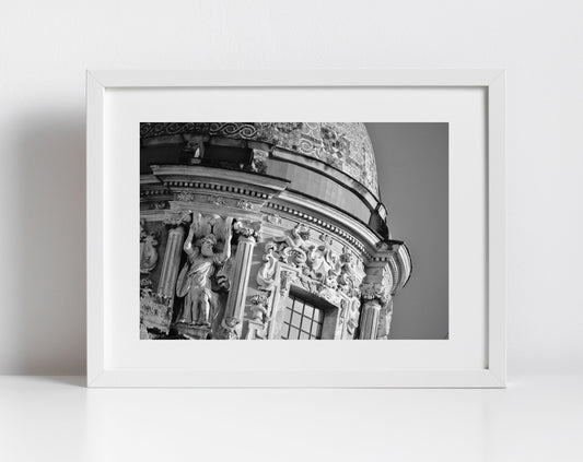 Baroque Wall Art Palermo Sicily Black And White Print