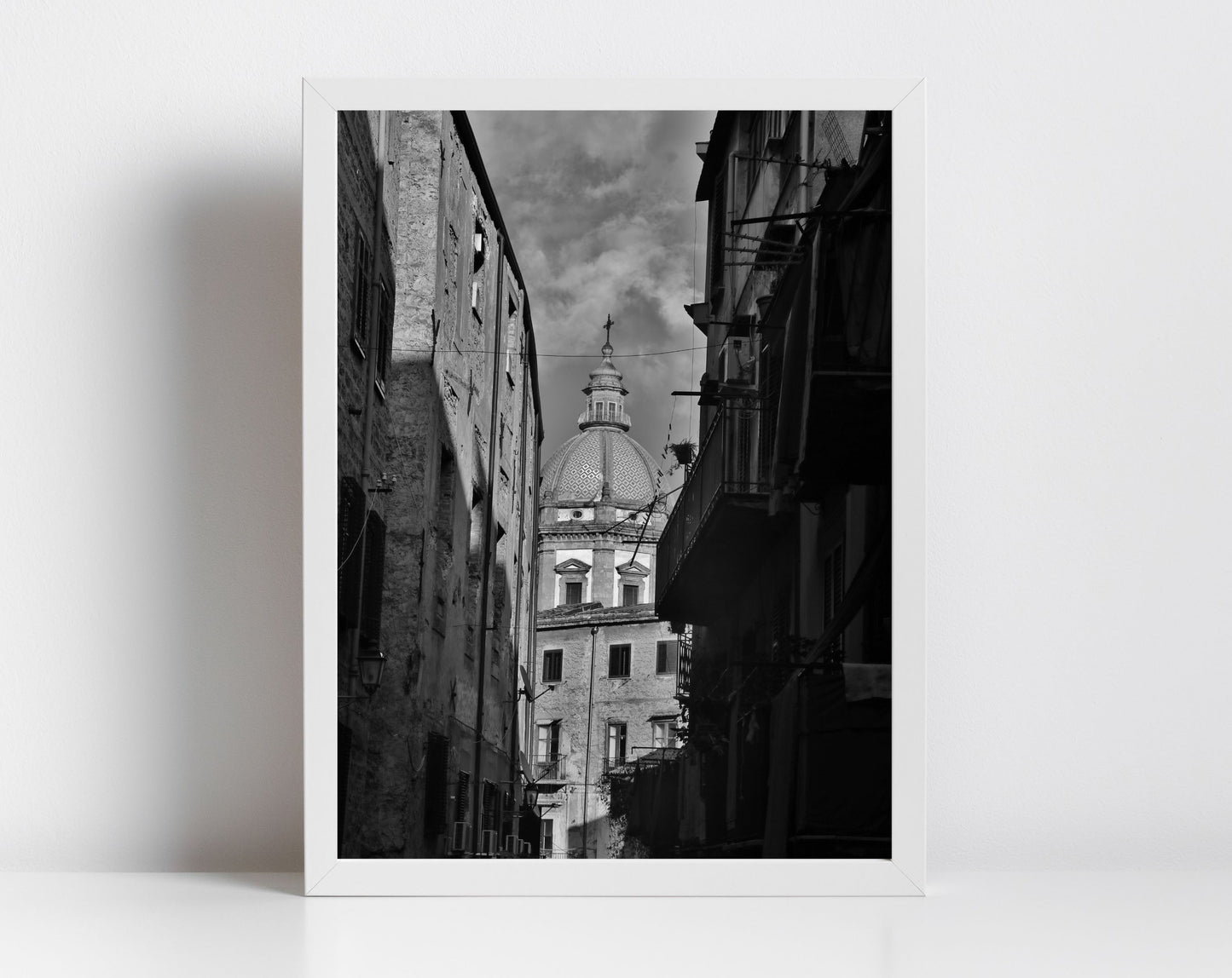 Palermo Church of the Gesù Black And White Photography Print