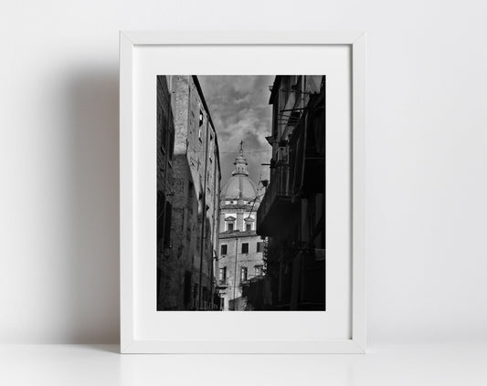 Palermo Church of the Gesù Black And White Photography Print