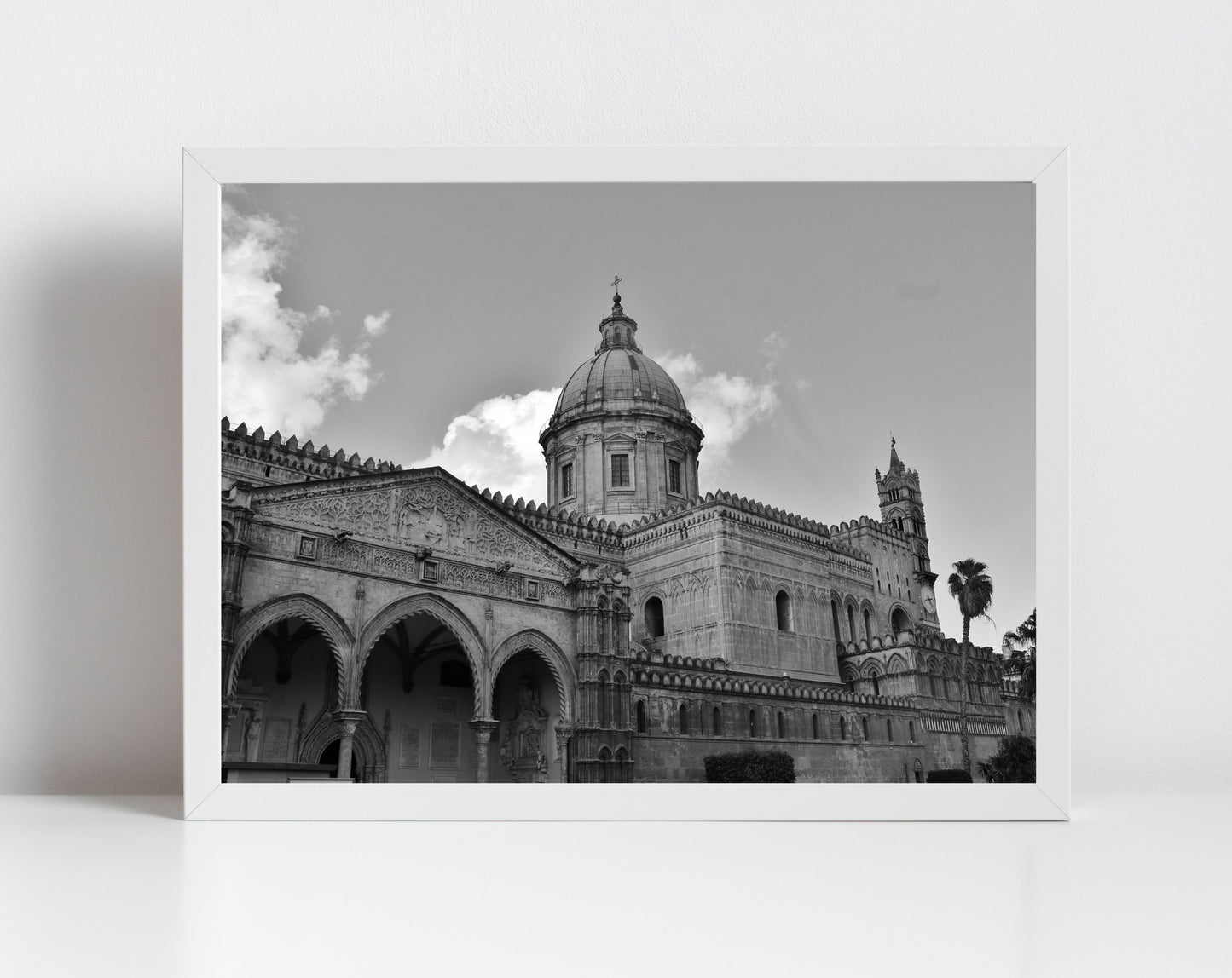 Palermo Cathedral Black And White Photography Print