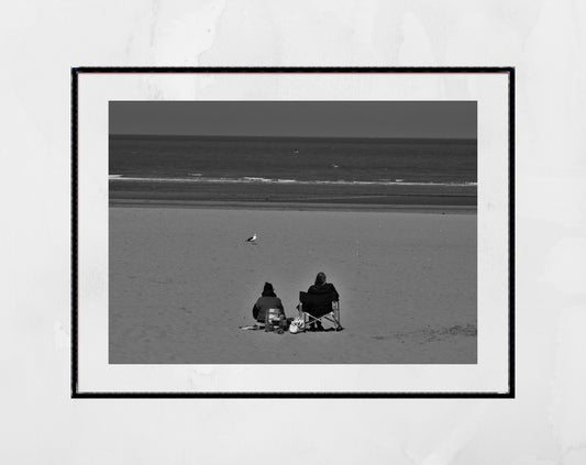 Margate Beach Black And White Photography Wall Art