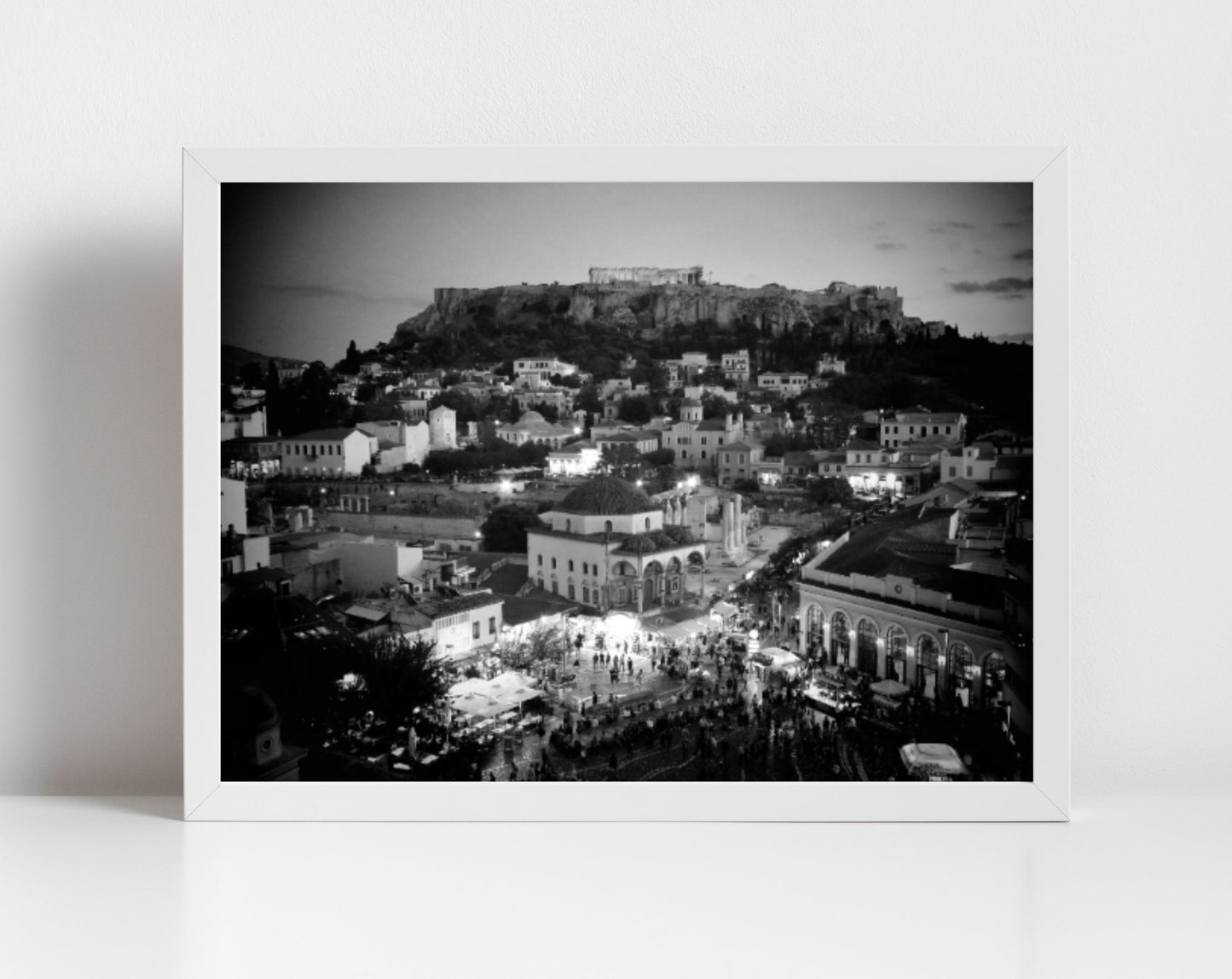 Athens Greece Black And White Photography Print