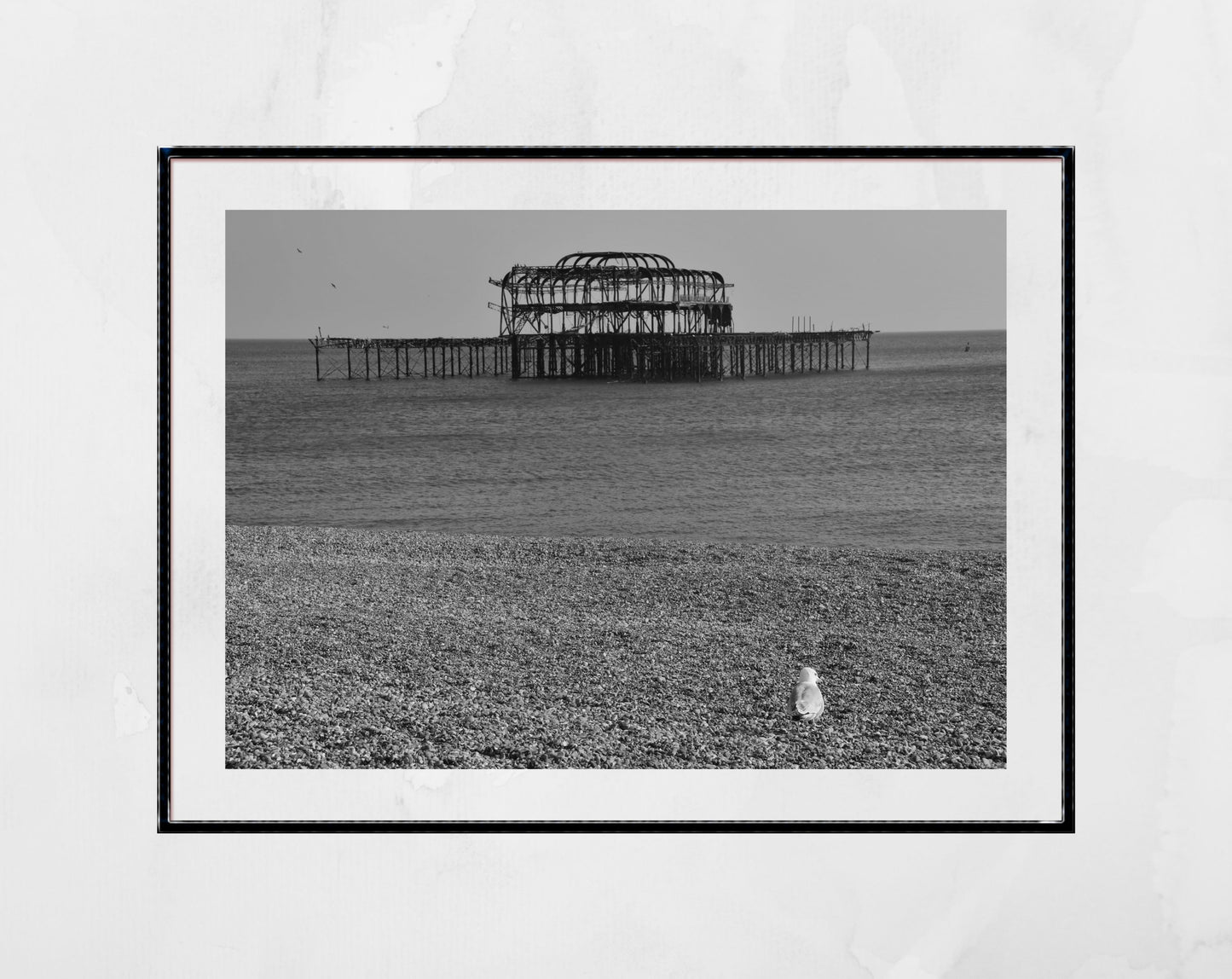 Brighton West Pier Black And White Photography Poster