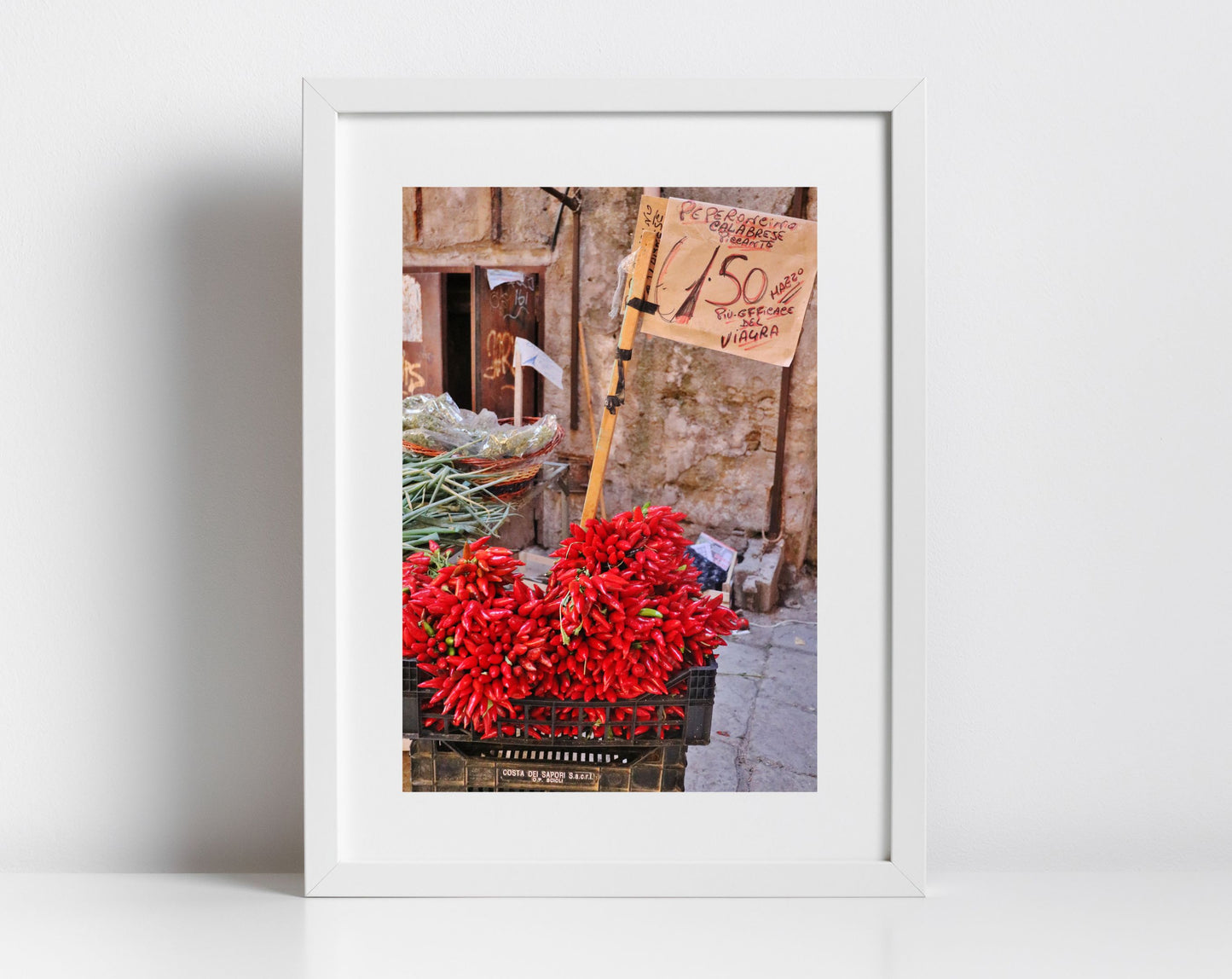 Chillies Poster Italian Wall Art Palermo Print