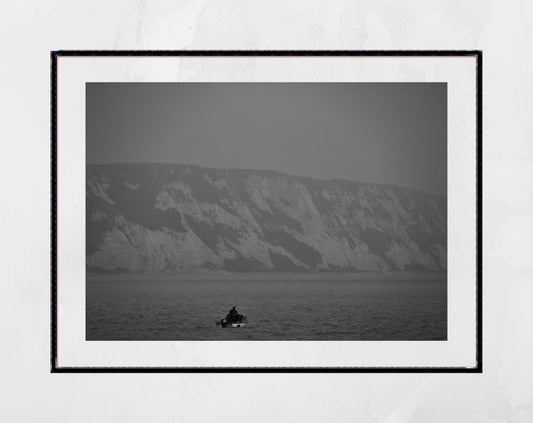 White Cliffs Of Dover Black And White Photography Print