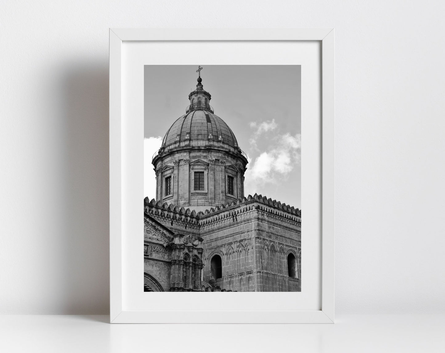 Palermo Cathedral Black And White Photography Wall Art