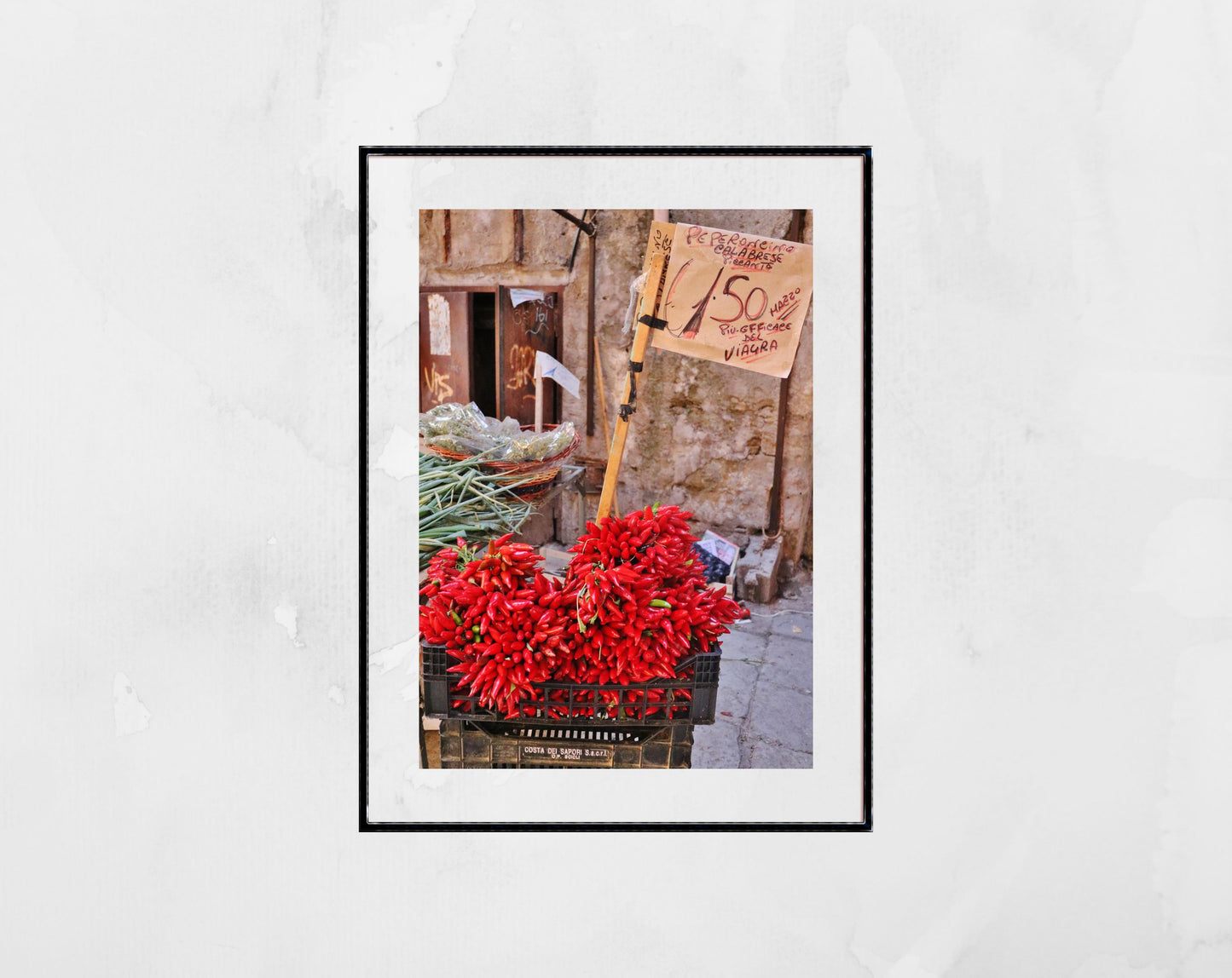 Chillies Poster Italian Wall Art Palermo Print