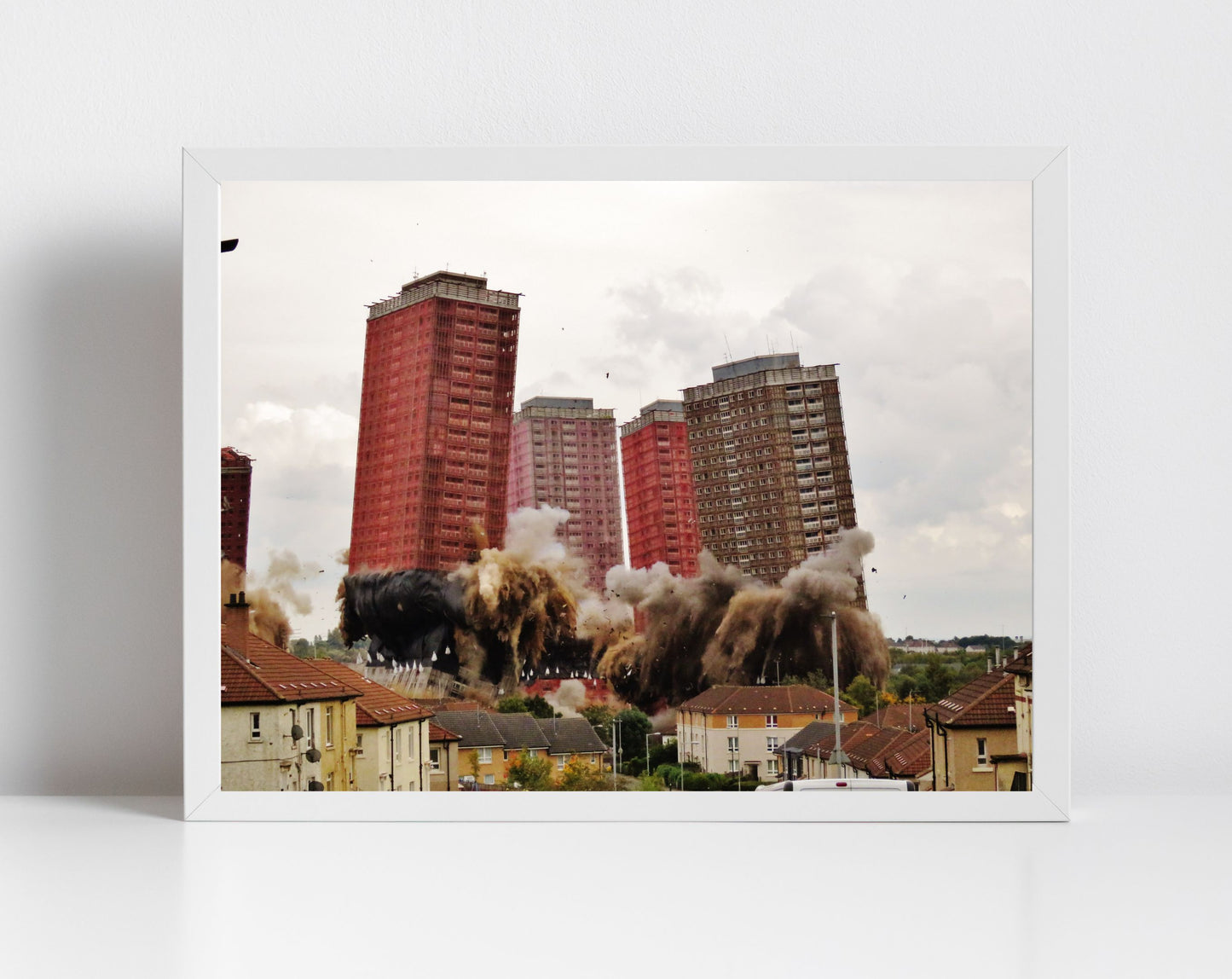 Glasgow Red Road Flats Demolition Brutalist Photography Print