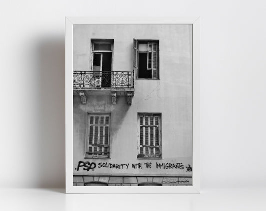 Anarchist Photography Print Socialist Wall Art Refugees Welcome Poster