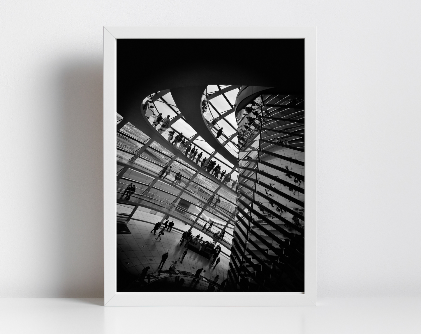 Berlin Reichstag Dome Black And White Photography Poster