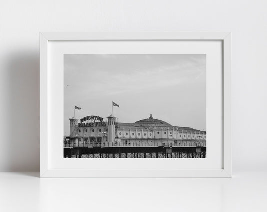 Brighton Palace Pier Black And White Photography Picture