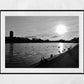 Hyde Park London The Serpentine Black And White Photography Print