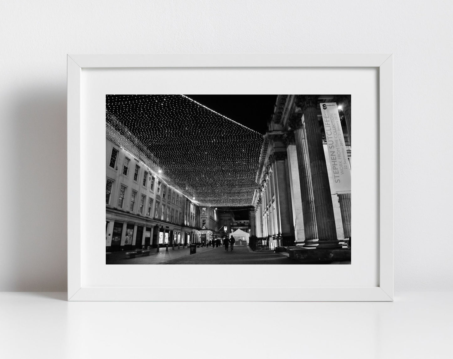 Glasgow Royal Exchange Square Black And White Photography Print