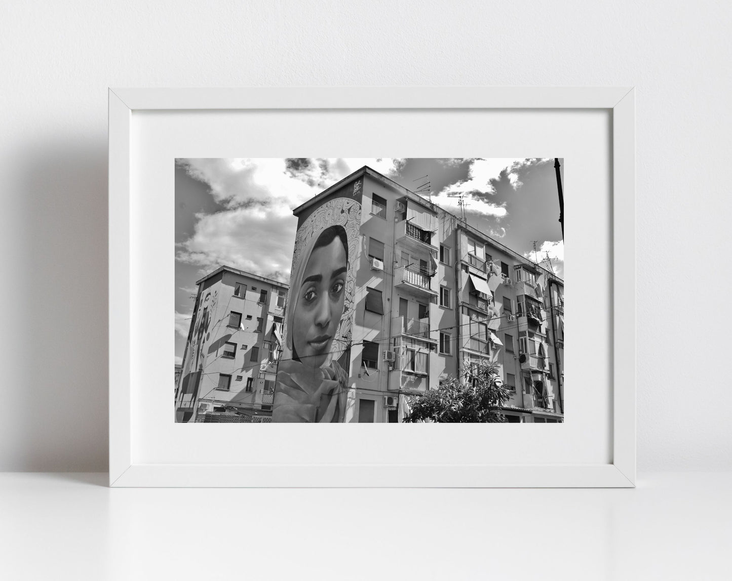 Palermo Black And White Photography Print Rosk & Loste Street Mural Art