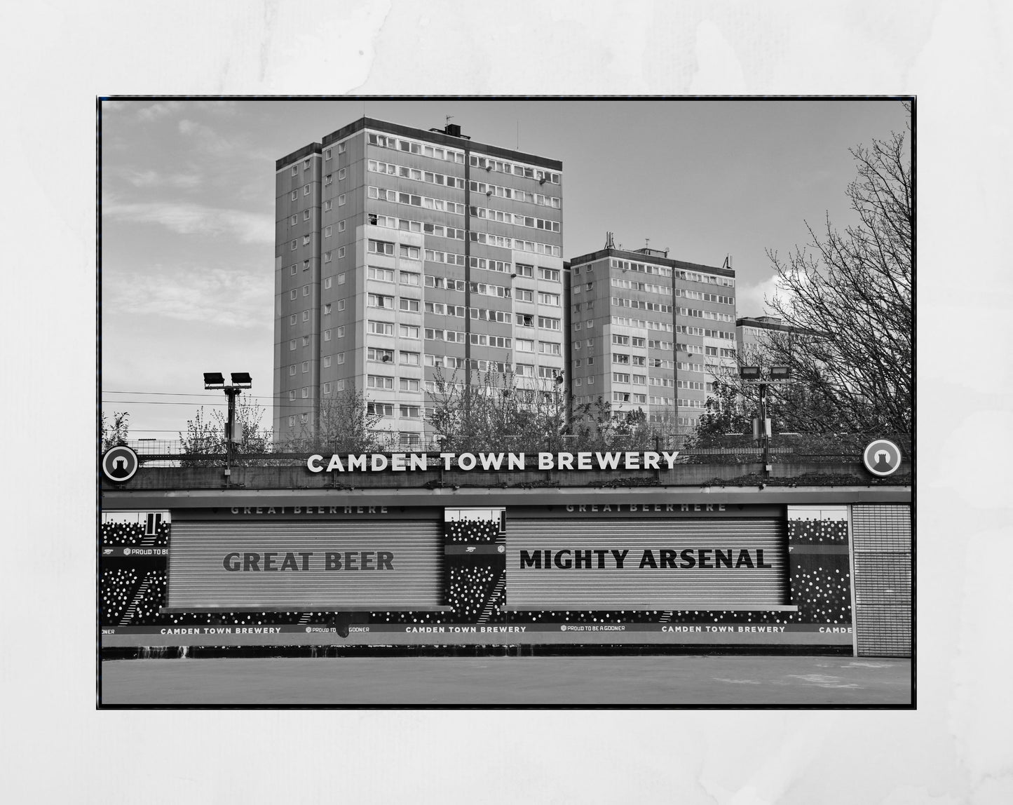 London Street Black And White Photography Print Arsenal Poster