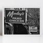 Morley's Fried Chicken South London Print Black and White